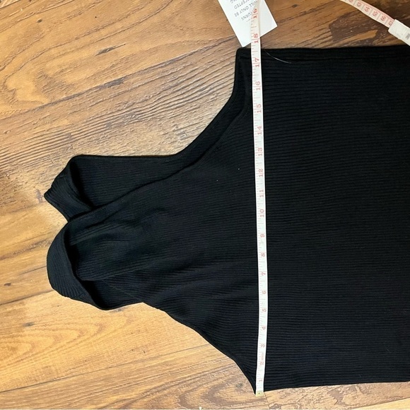 Eloquii Twist Neck Body-Con Dress Ribbed Knit Black Size 18/20 I - Picture 8 of 8